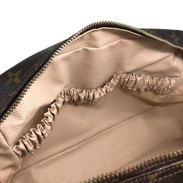 LOUIS VUITTON ルイヴィトン モノグラム クラッチバッグ ブラウン PVC レザー トゥルーストワレット vintage ヴィンテージ オールド ptjznr