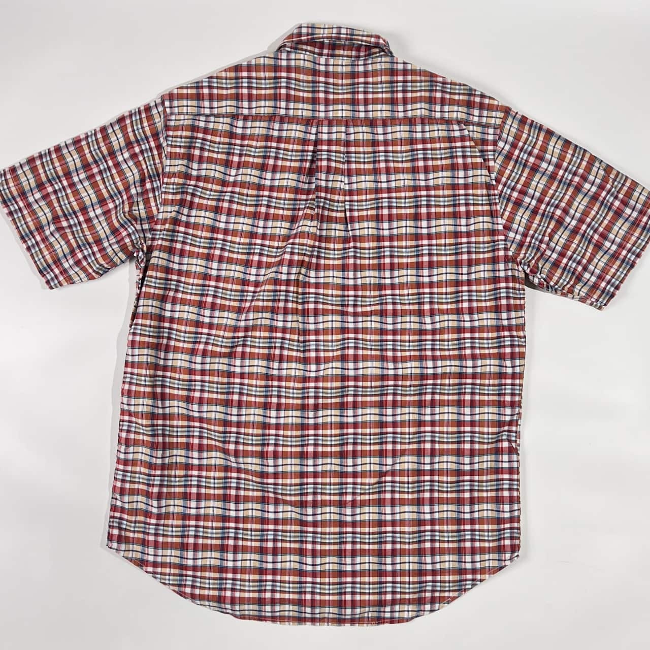 VAN JAC ヴァンヂャケット チェック柄 BD ボタンダウンシャツ 半袖シャツ L/マルチ系 メンズ アイビー トラッド ベルソン期