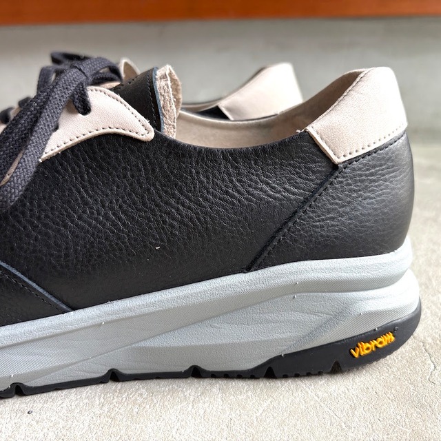 men's HAND MADE leatherスニーカー　Vibram sole　Black