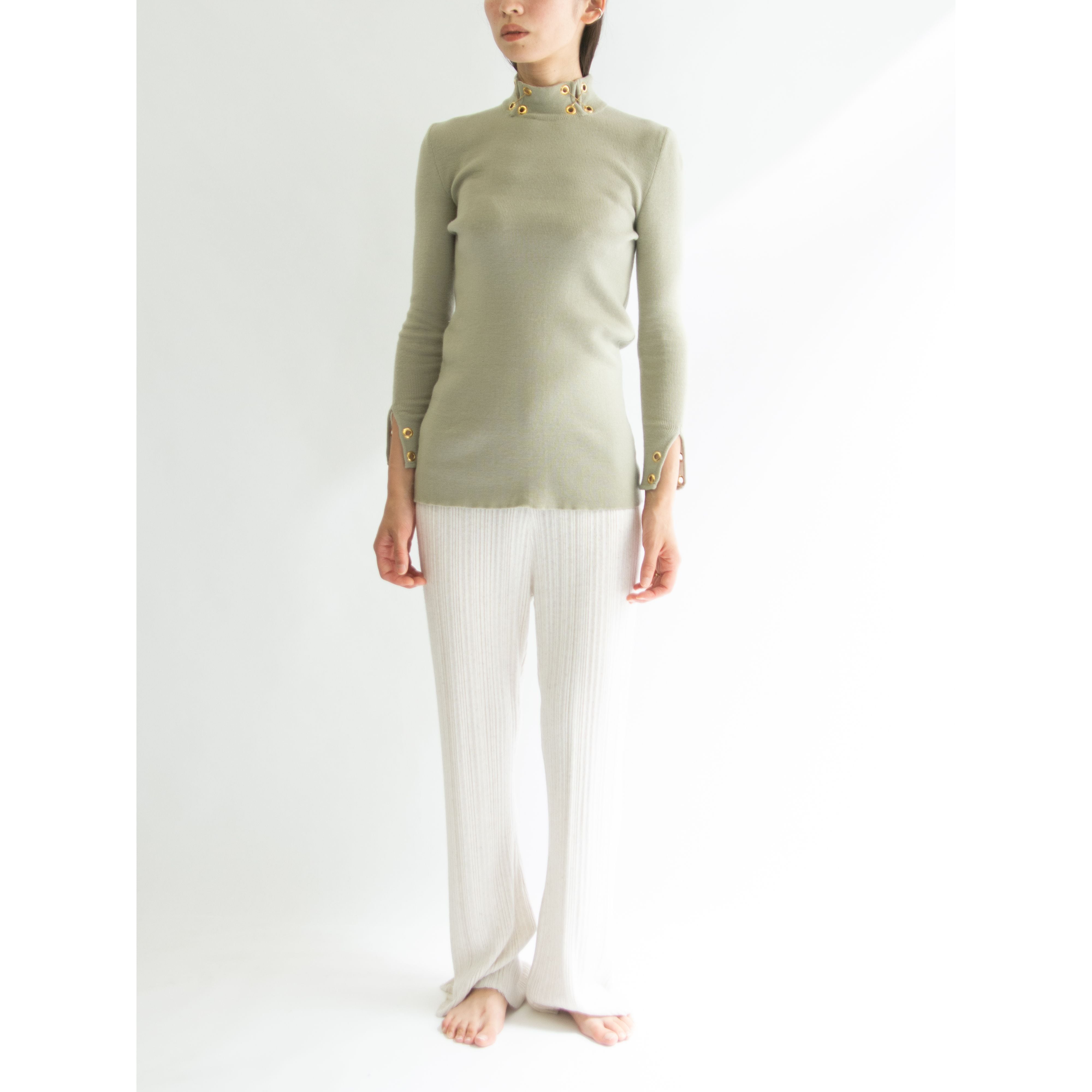 【Salvatore Ferragamo】Made in Italy 100% Wool Knit Pullover（サルヴァトーレ フェラガモ イタリア製 ウールニットプルオーバー）