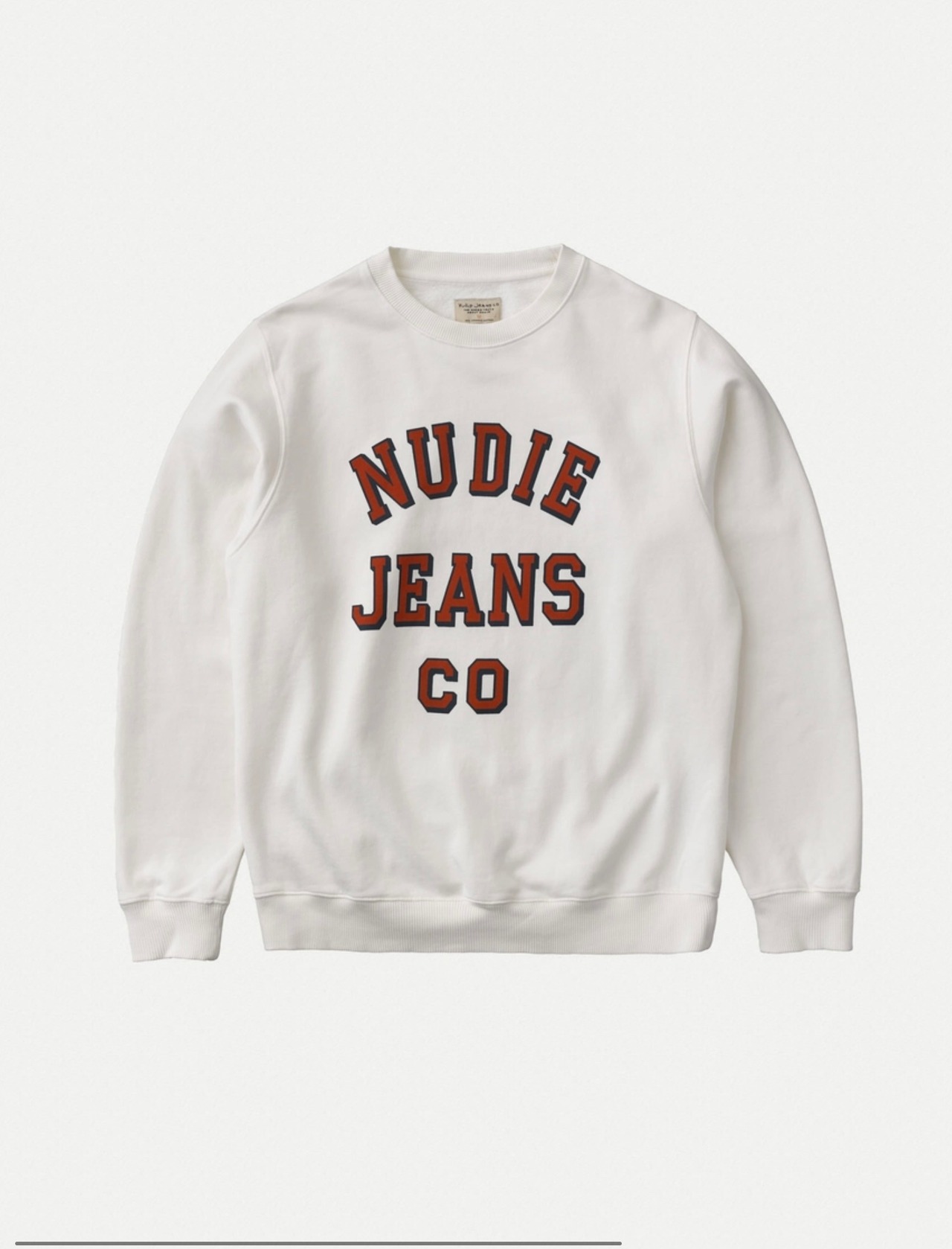 Nudie jeans ヌーディージーンズ  2021 Winter collection Lasse Nudie jeans CO Chalk White スウェット