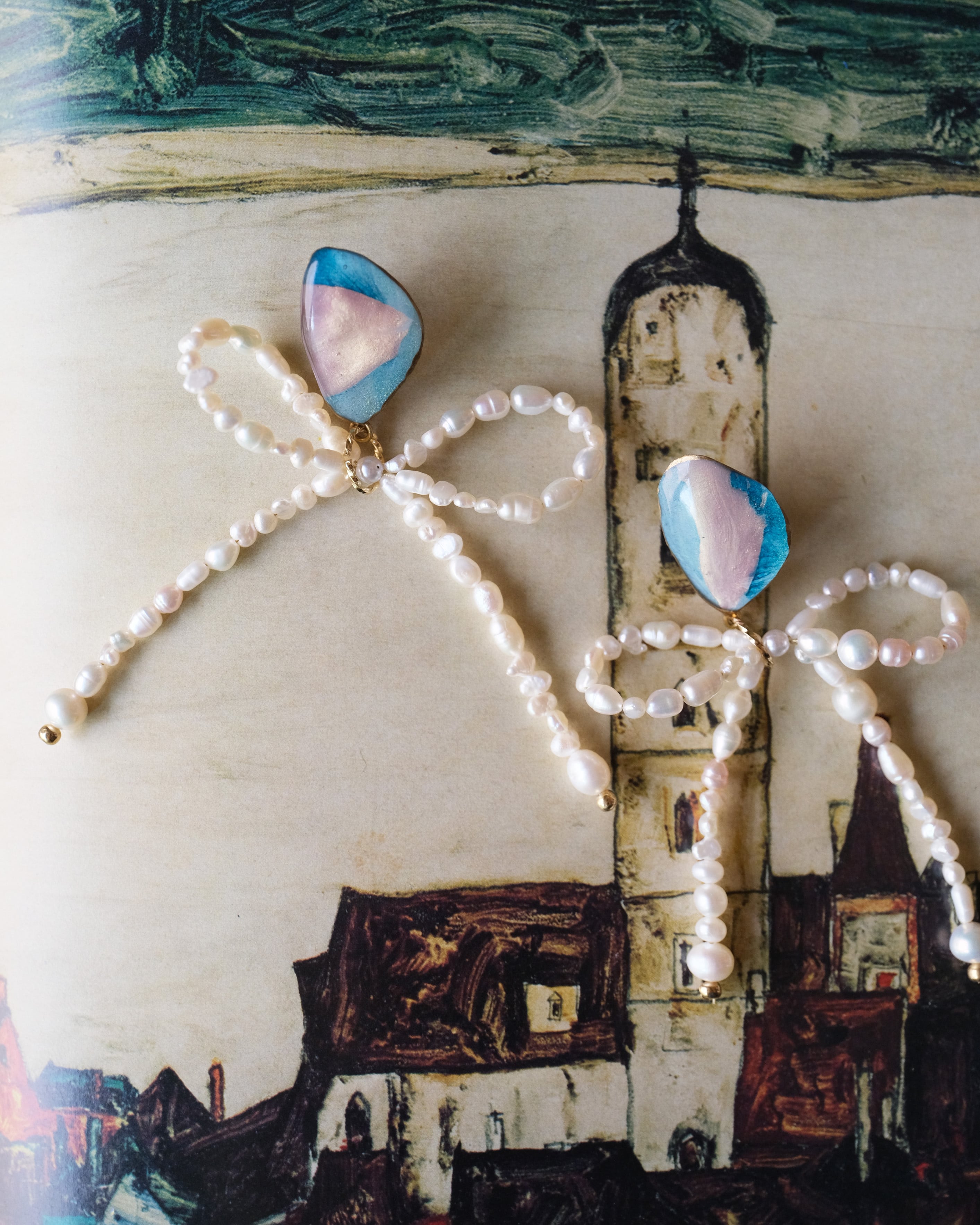 Leon art jewrig イヤリング ハンドメイド Leon art jewelry created by海と梨