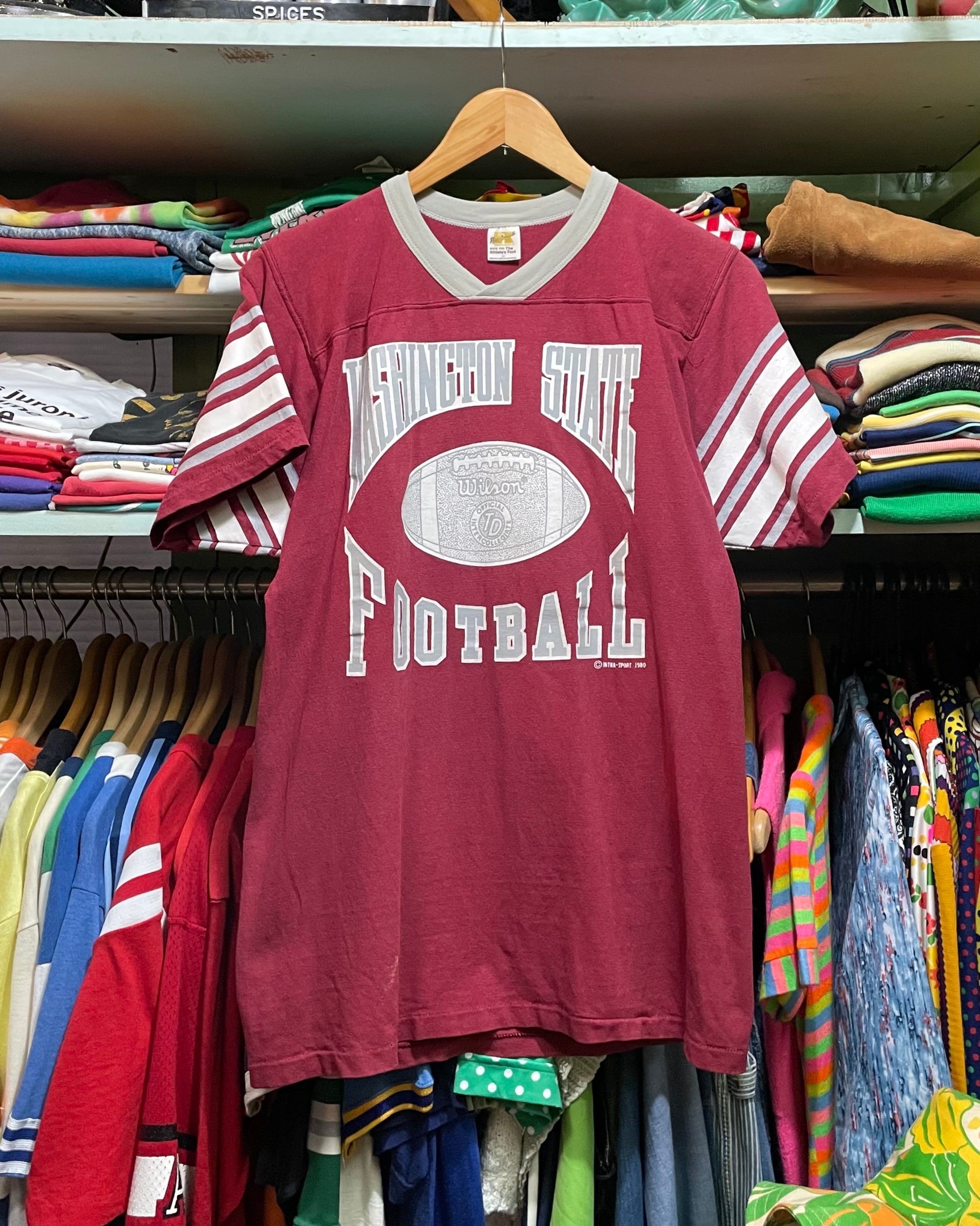 80's "WASHINGTON STATE" FOOTBALL  T-shirt (beady clothing)