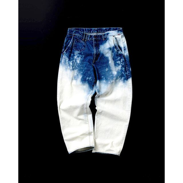 ANACHRONORM AN286 BLEACH DESIGN 80's WIDE DENIM PANTS INDIGO ANACHRONORM AN286 BLEACH DESIGN 80's WIDE DENIM PANTS INDIGO
