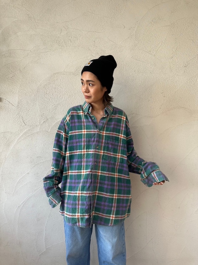 【USED】 Check Shirt《GRN》23383029