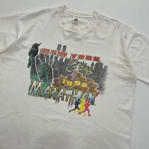 -VINTAGE- 1996 NEW YORK CITY MARATHON T-SHIRTS -WHITE- [L]