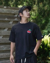 【#Re:room】HEART CHERRY EMBROIDERY T-SHIRTS［REC854］