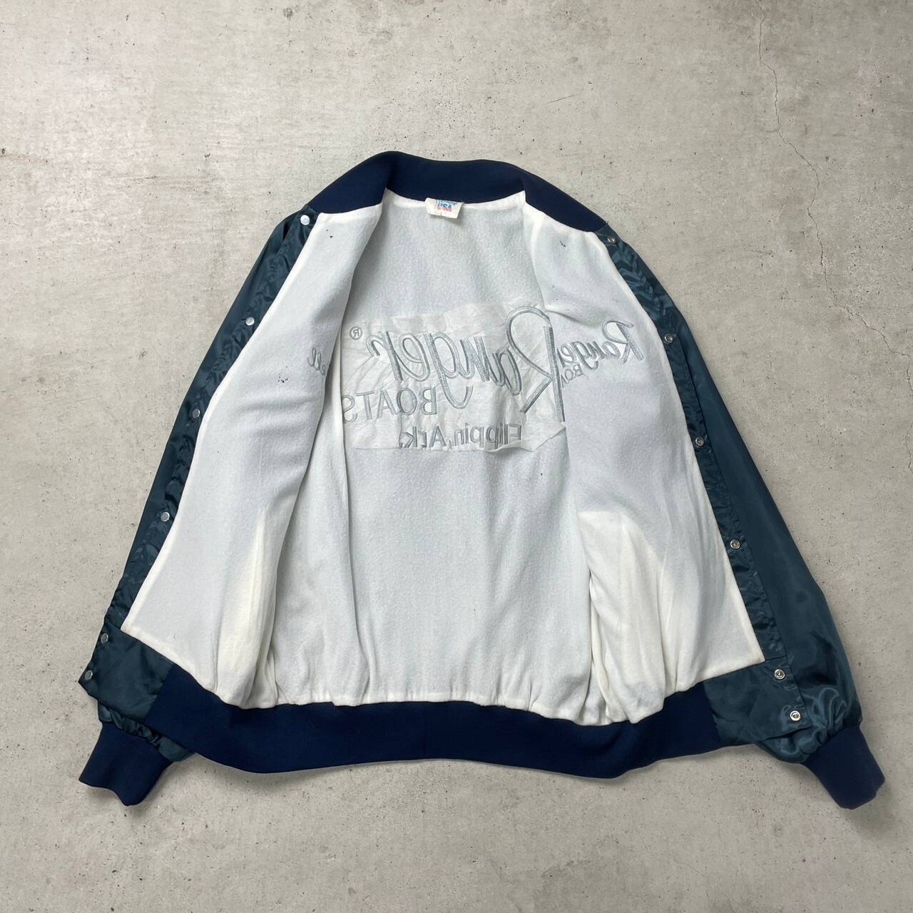 90年代 USA製 WestArk ナイロン サテンスタジャン Ranger BOATS 企業 