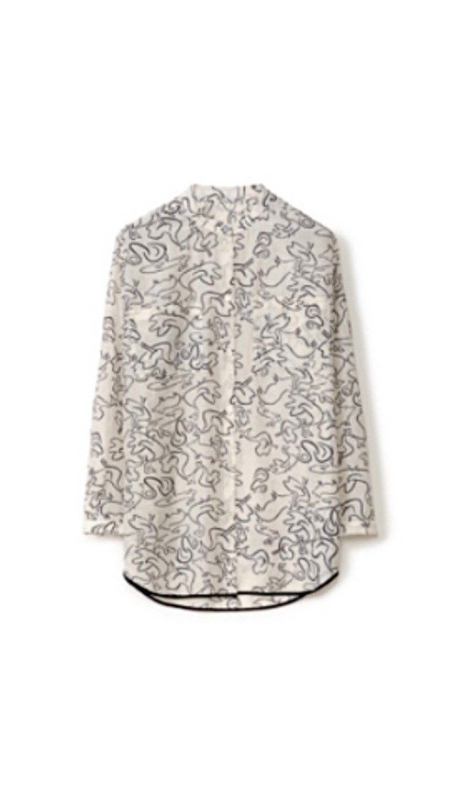 SARA LANZI -Oversize Shirt voile- :ORWELL PRINT