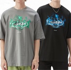 フロント　ファイアプリント　Tシャツ