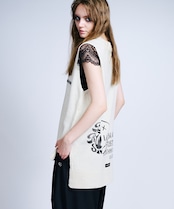 バックペイントオーバーサイズニットベスト (IVORY) CQ-47035