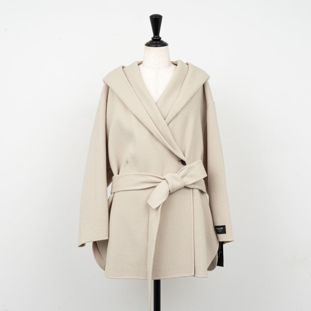 Dignite collier／ディニテコリエ】ダブルフェイスフーディーコート  