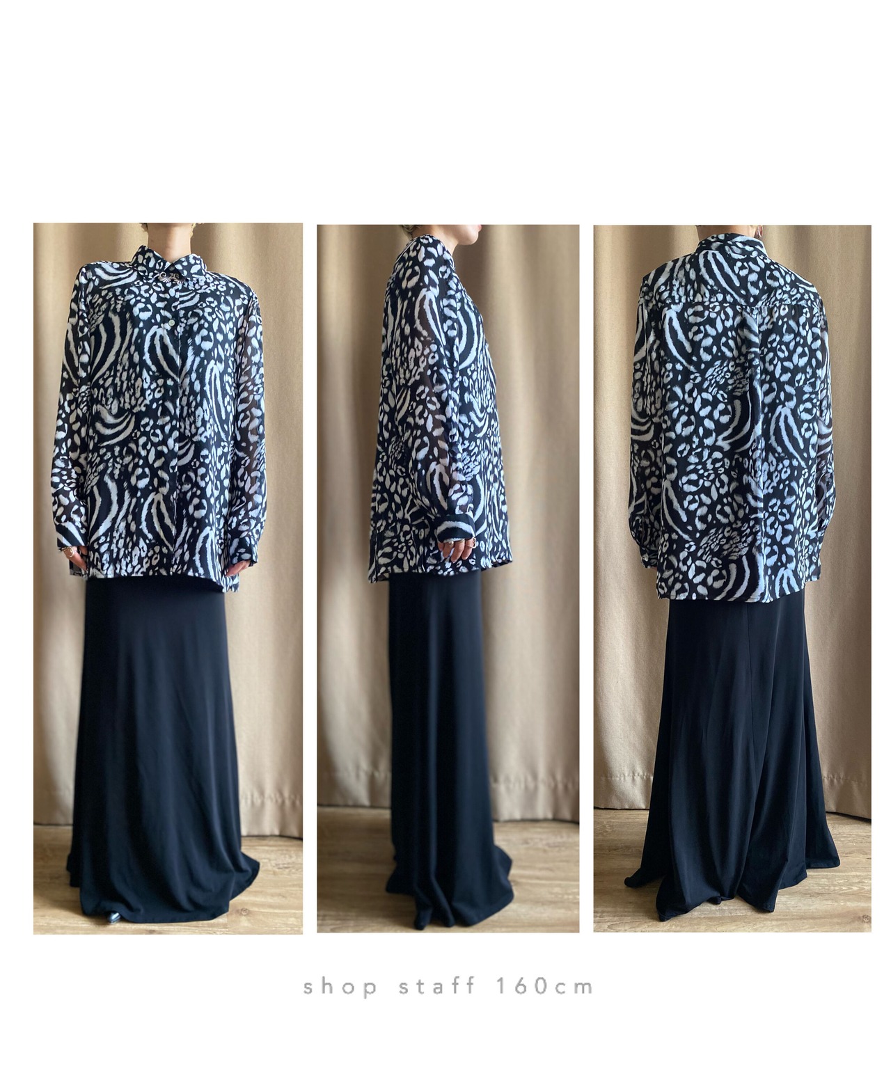 TRAVEL SMITH over size sheer shirt-3630-9