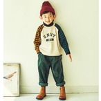 アシンメトリー 袖チェックシャツトップス