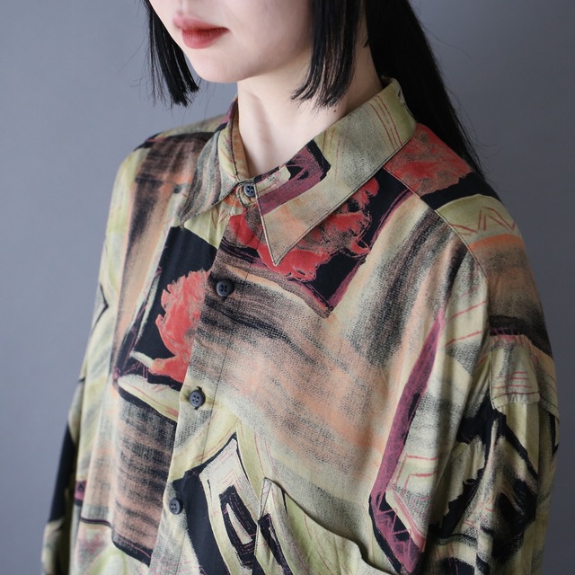 good coloring abstract painting pattern super over silhouette shirt