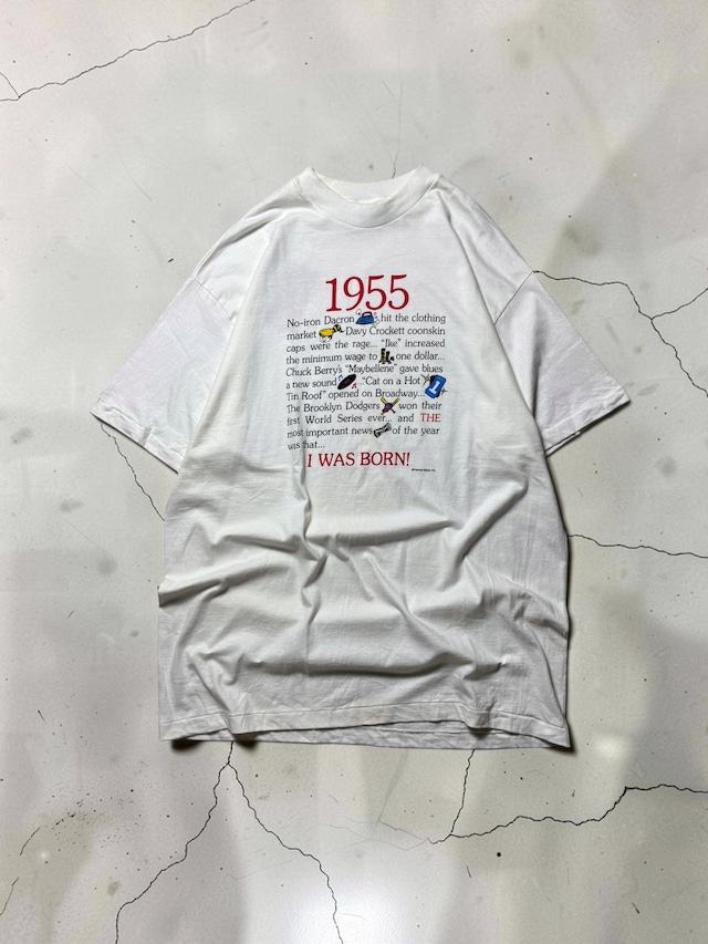 1955 I Was Born American History Pop Culture Birthday Graphic White T-Shirts