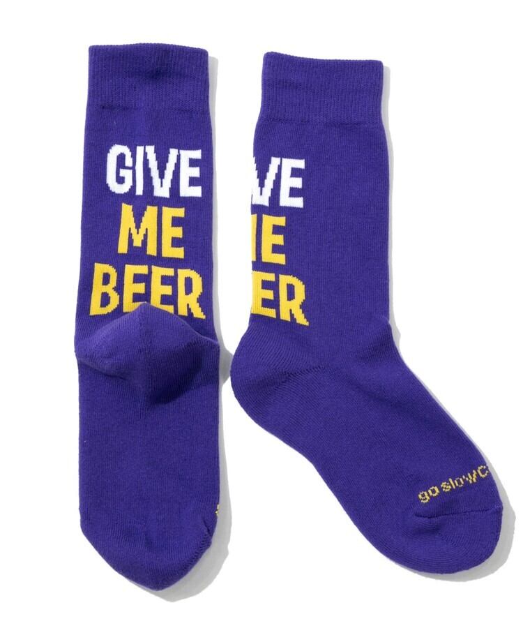 パイルジャガードクルーソックス（ビアー　バイオレット）