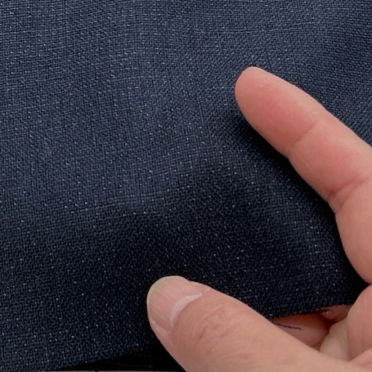 ★NY895◆3.3m◆ラスト1点!ウールポリエステル混ラメ平織り生地◆ネイビー