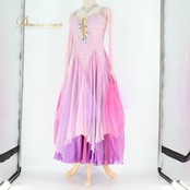 社交ダンス 衣装 チャコット Chacott スタンダードドレス ドレス ワンピース フロート デモ 競技 ダンス パーティ 発表会 ピンク 紫 ピンク系 パープル系 華やか おしゃれ レディース ラベンダー 競技用 フォーマル ダンスウェア 発表会用イベント用