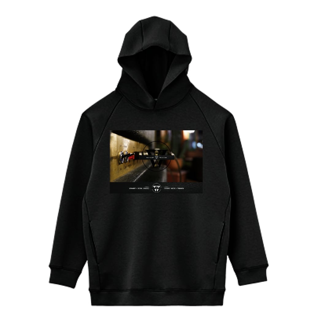 LIFEMAX 10oz ドライストレッチプルオーバーパーカー（両面印刷）