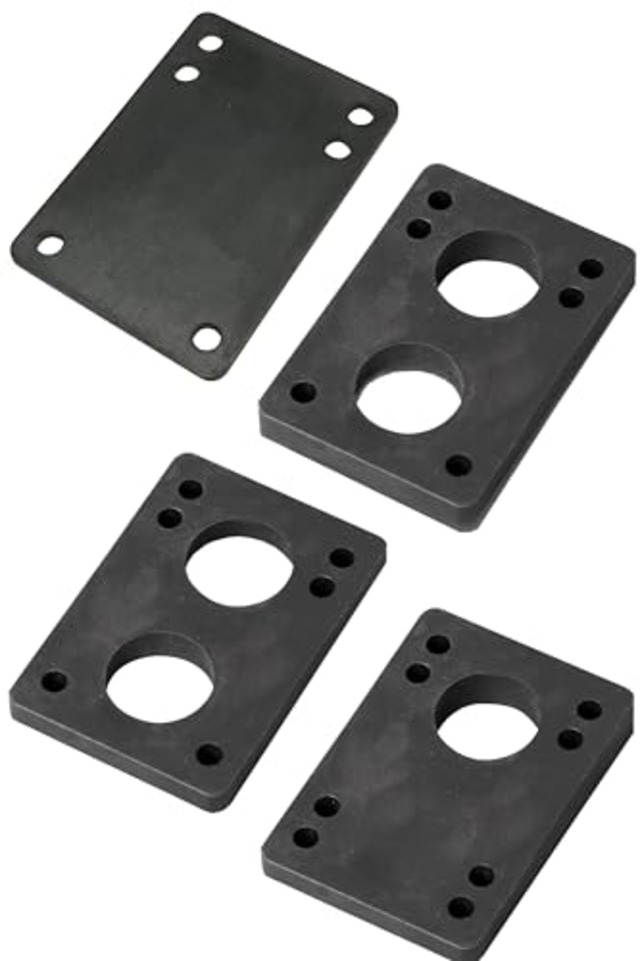 オーエムジー(OMG) 3mm 2枚入りスケートボード スケボー デッキ&トラック用 ライザーパッド ブラック (2, 3mm)