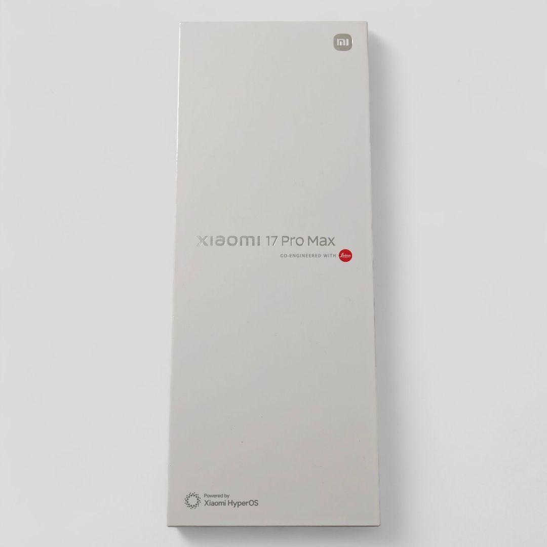 新品未開封】XIAOMI 17 Pro Max 12GB/512GB 中国版 | hanhanmobile