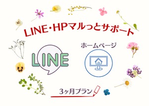 ホームページ、LINE運用 マルっとサポート 3ヶ月プラン