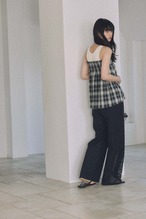 DU260519 Check Bustier 【set up可】