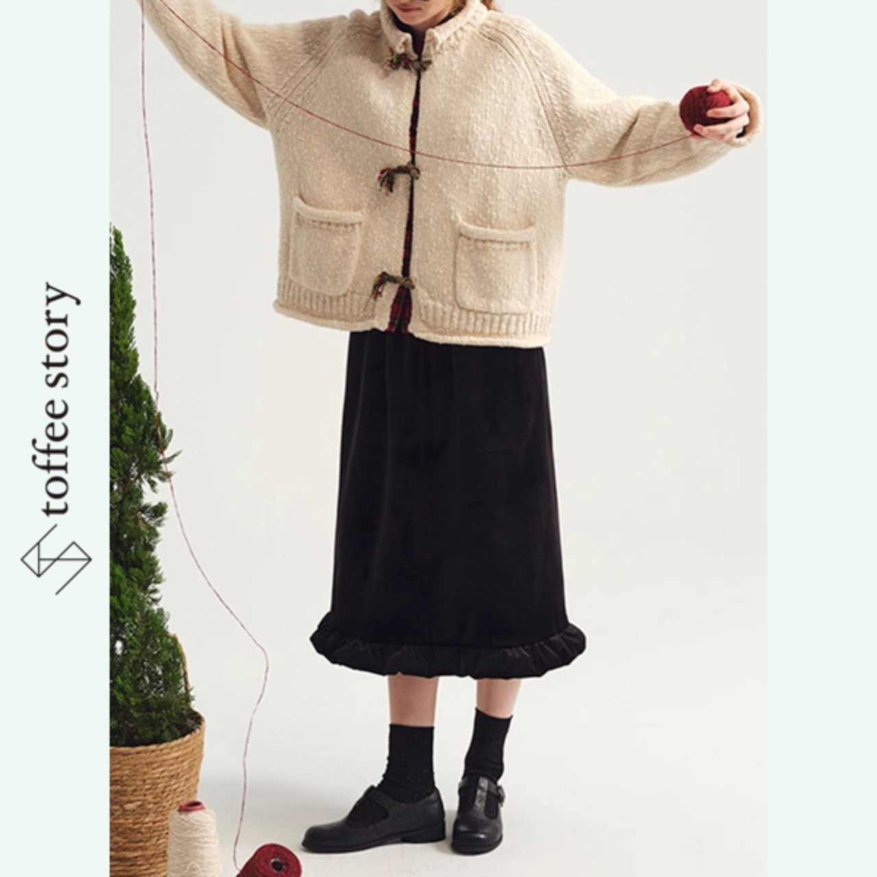 【2color】木漏れ日のトグルカーディガン《P0319》