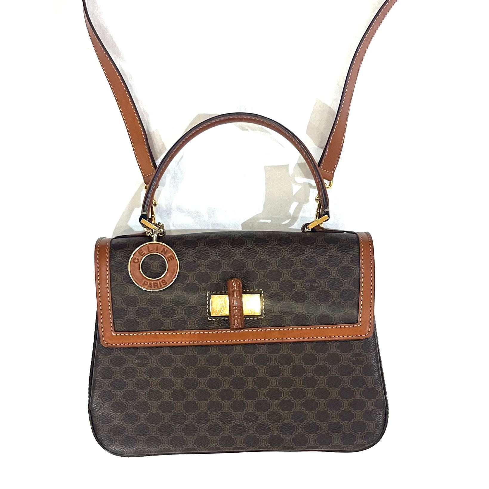 チャーム付き【CELINE】2608 セリーヌ ヴィンテージ マカダム 2WAY