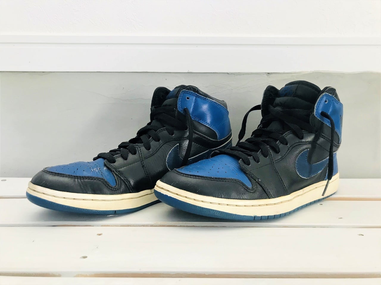 2001 NIKE AIR JORDAN1 RETRO BLACK/ROYAL BLUE