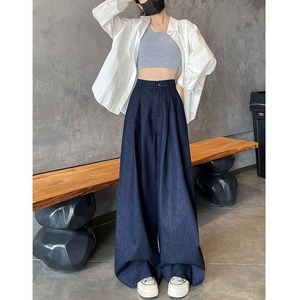 WIDE LEG DENIM PANTS 1color M-11716