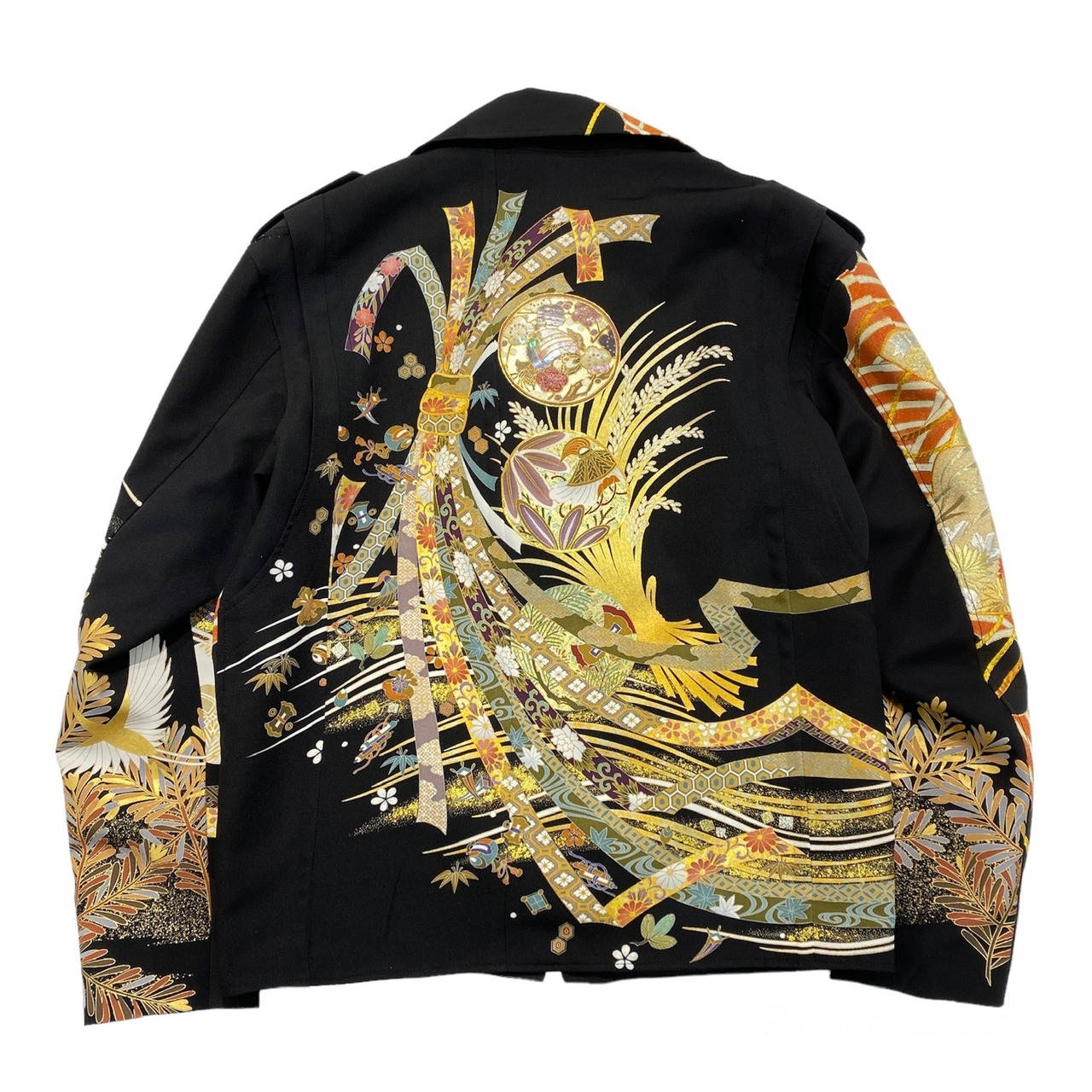 【 rd13】再構築 リメイク着物ライダースジャケット KIMONO RIDERS JACKET