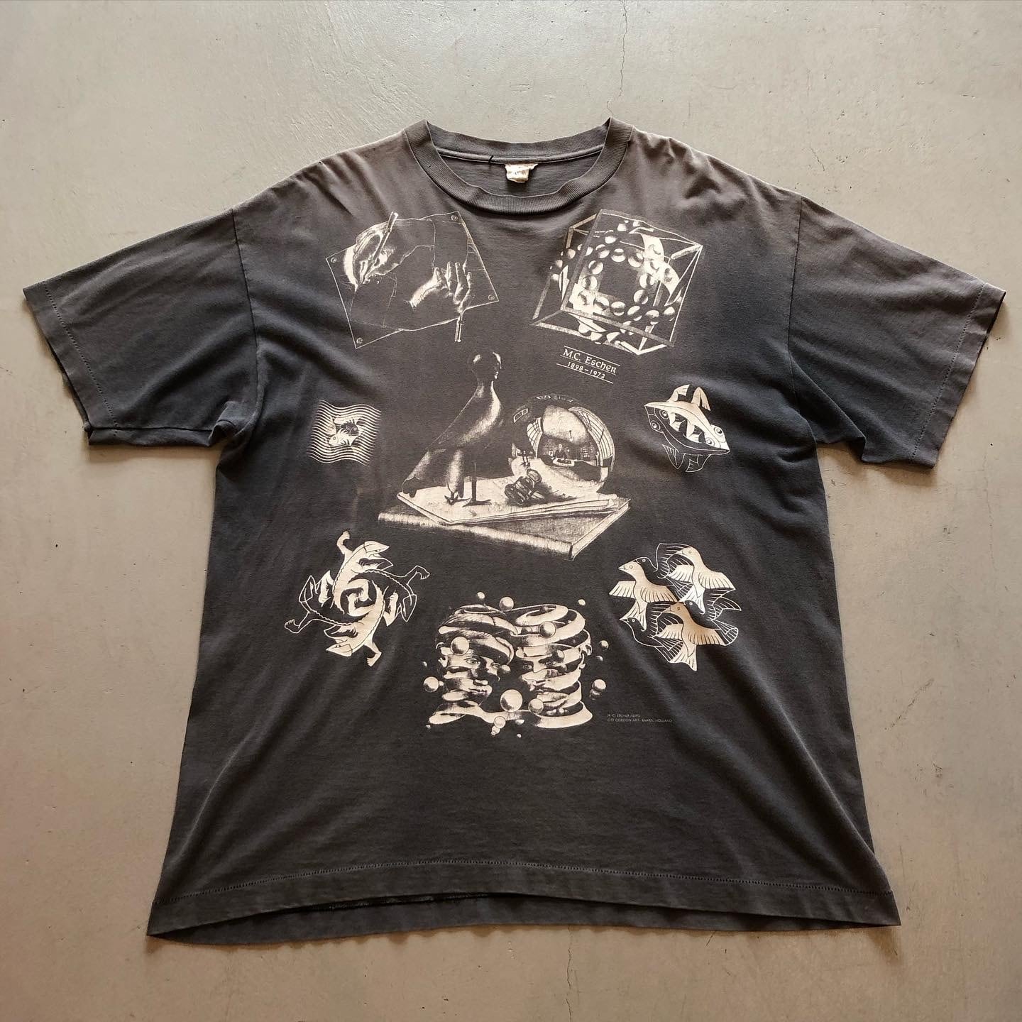 90s MC エッシャー マルチ ビンテージ Tシャツ ESCHER トップス