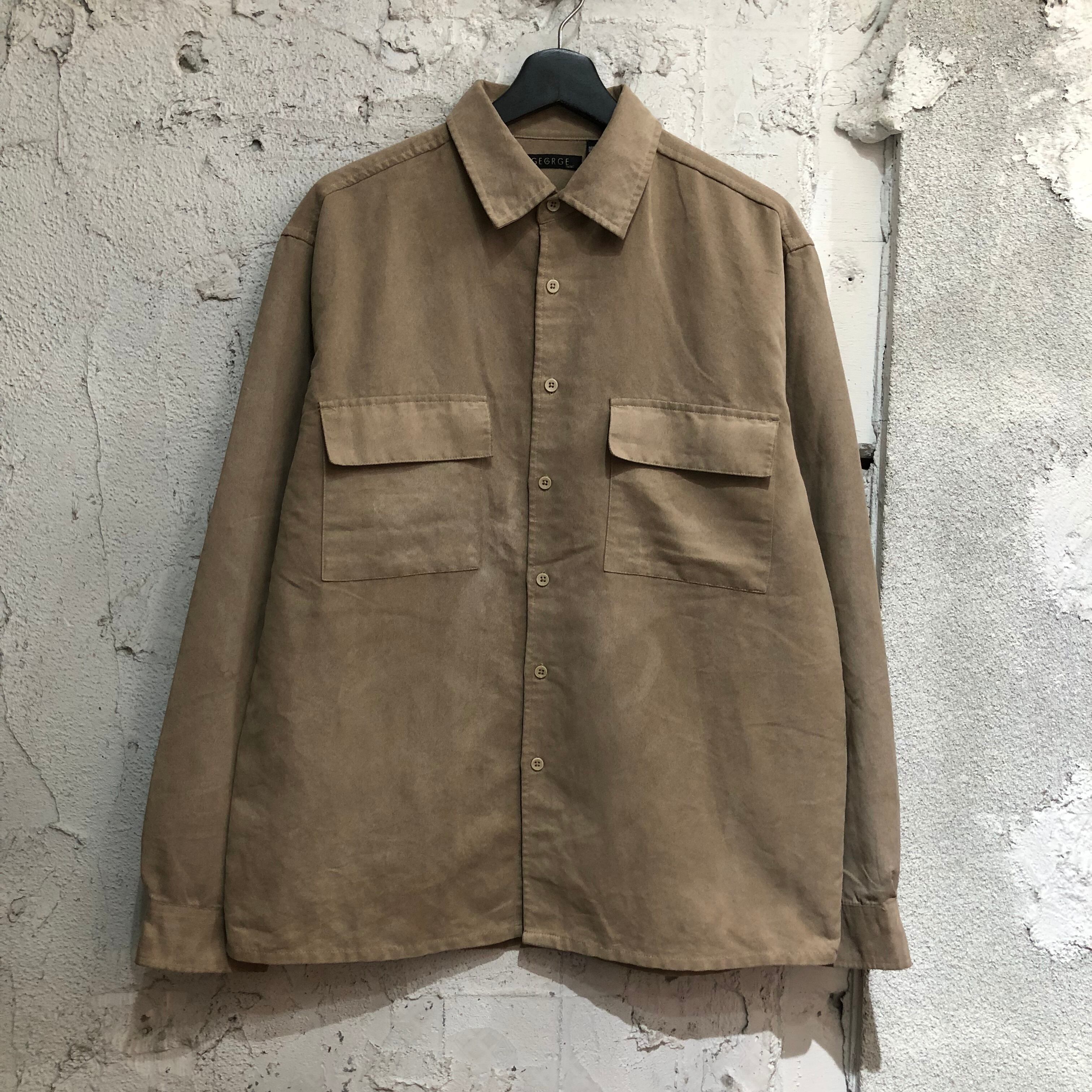 GEORGE / USED古着 フェイクスエード L/Sシャツ | DonDonDown Koenji