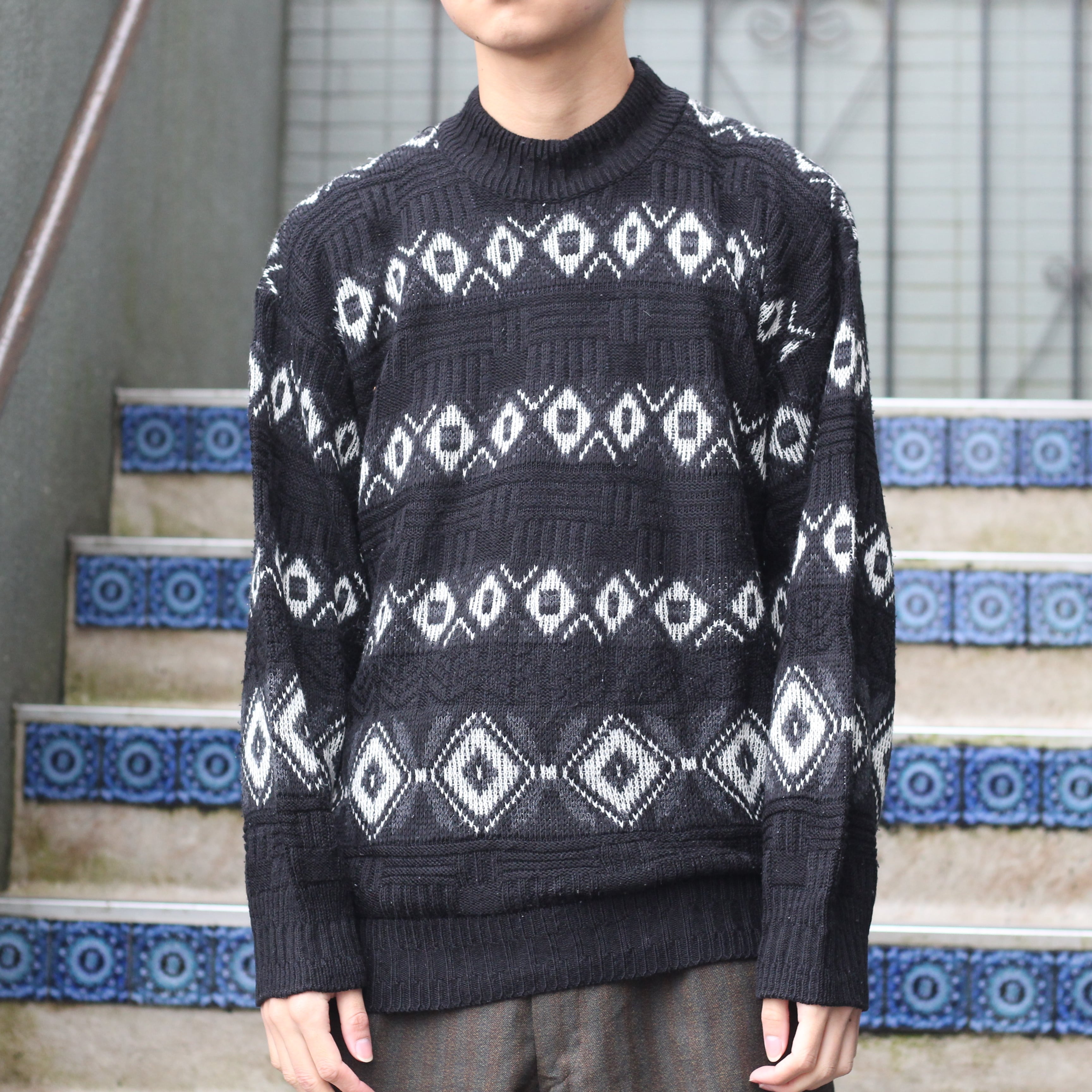 USA VINTAGE Little Woods PATTERNED DESIGN KNIT/アメリカ古着柄 ...