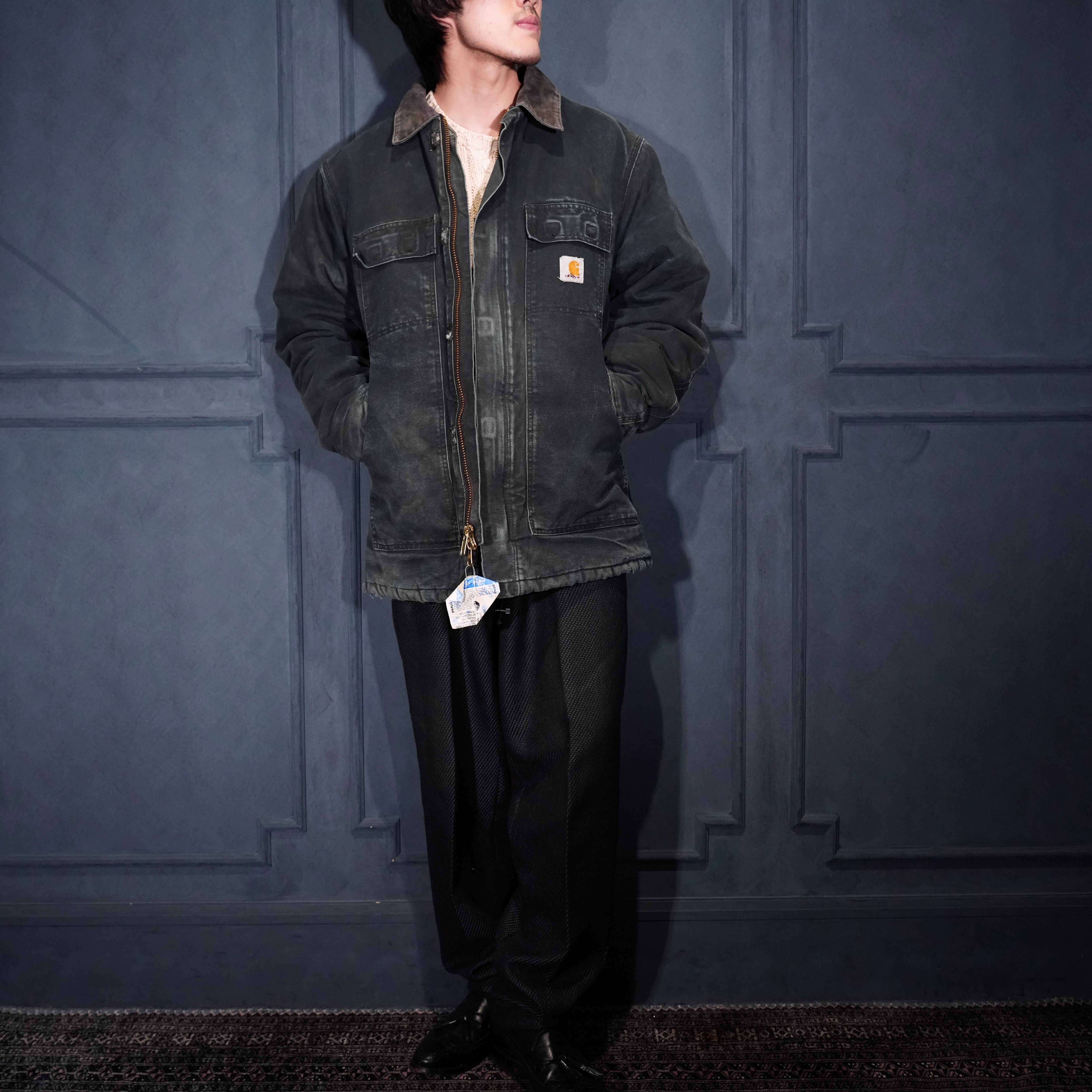 00's USA VINTAGE Carhartt FADED DESIGN DUCK ZIP UP BLOUSON/00年代 00's USA VINTAGE Carhartt FADED DESIGN DUCK ZIP UP BLOUSON/00年代