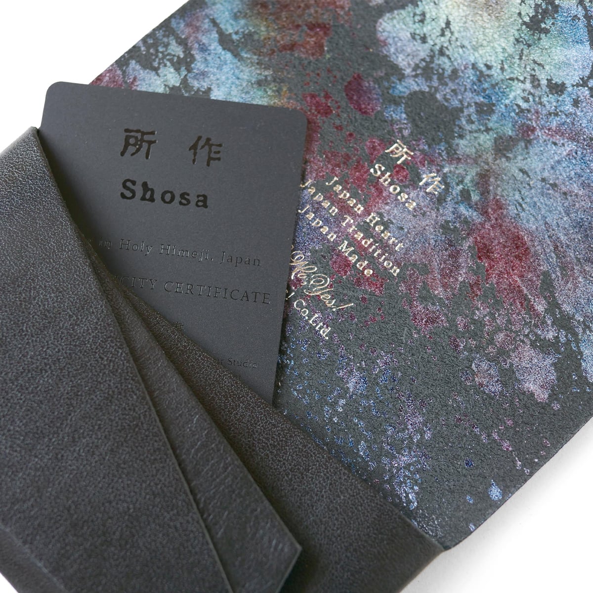 Aurora カードケース ブラック×オーロラ | 所作 Shosa