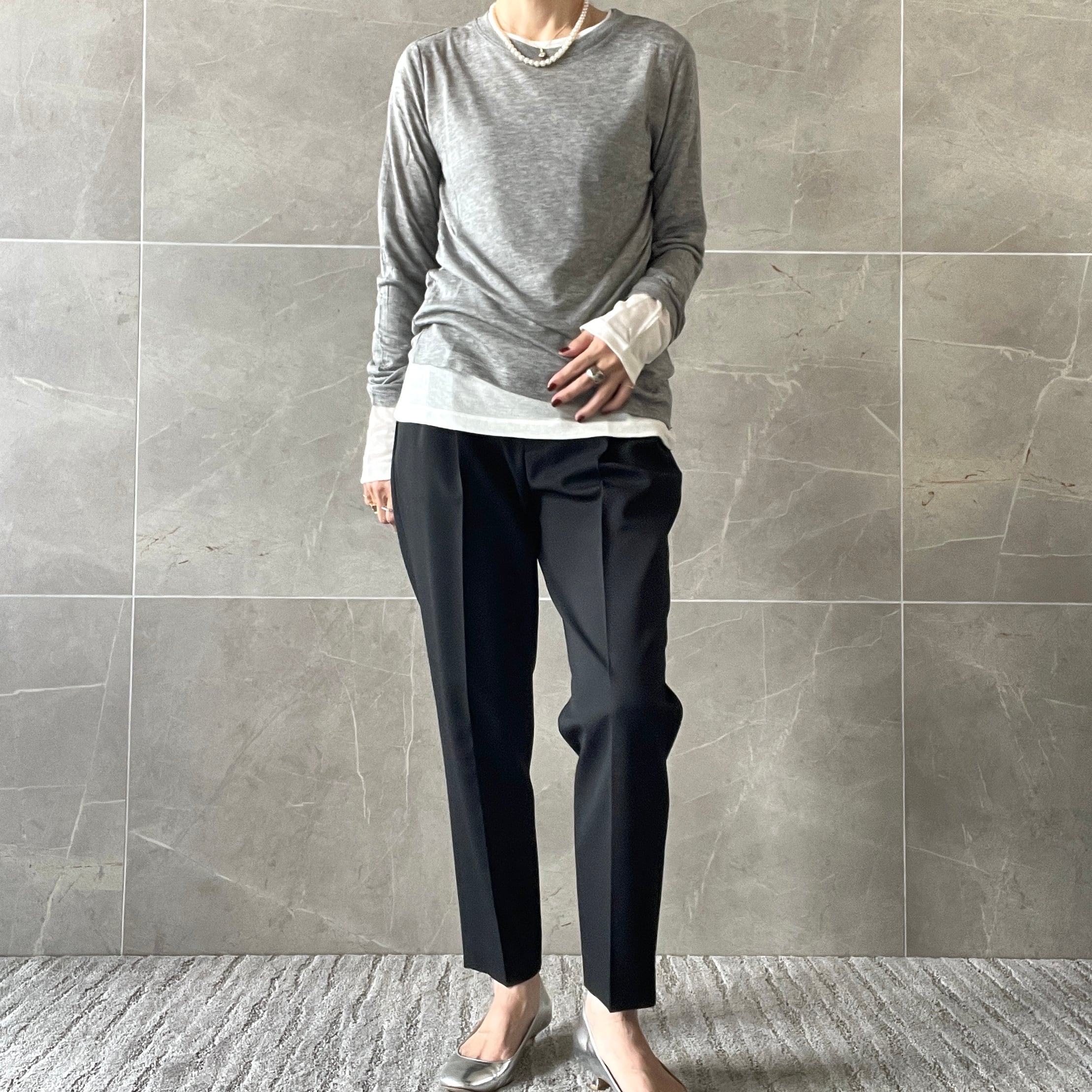 レイヤードセットプルオーバー グレー ＜Galon de OHAO＞ | 3e