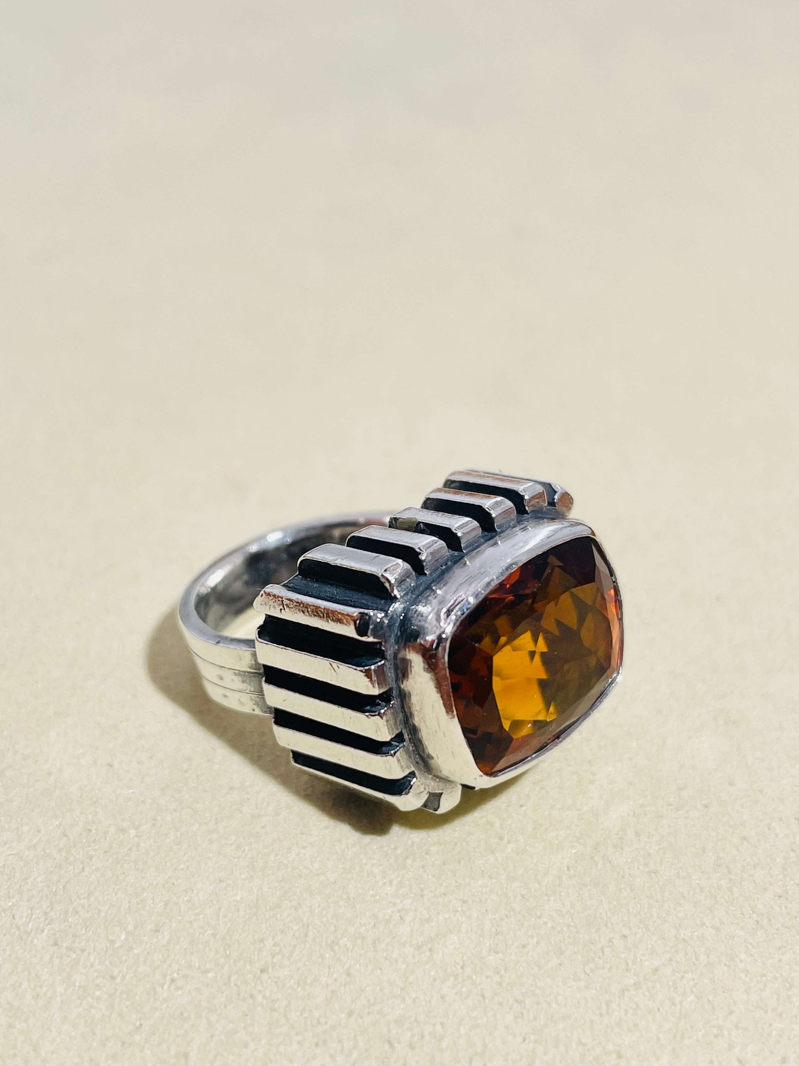 Citrine Architect Ring #9.5 -Denmark-