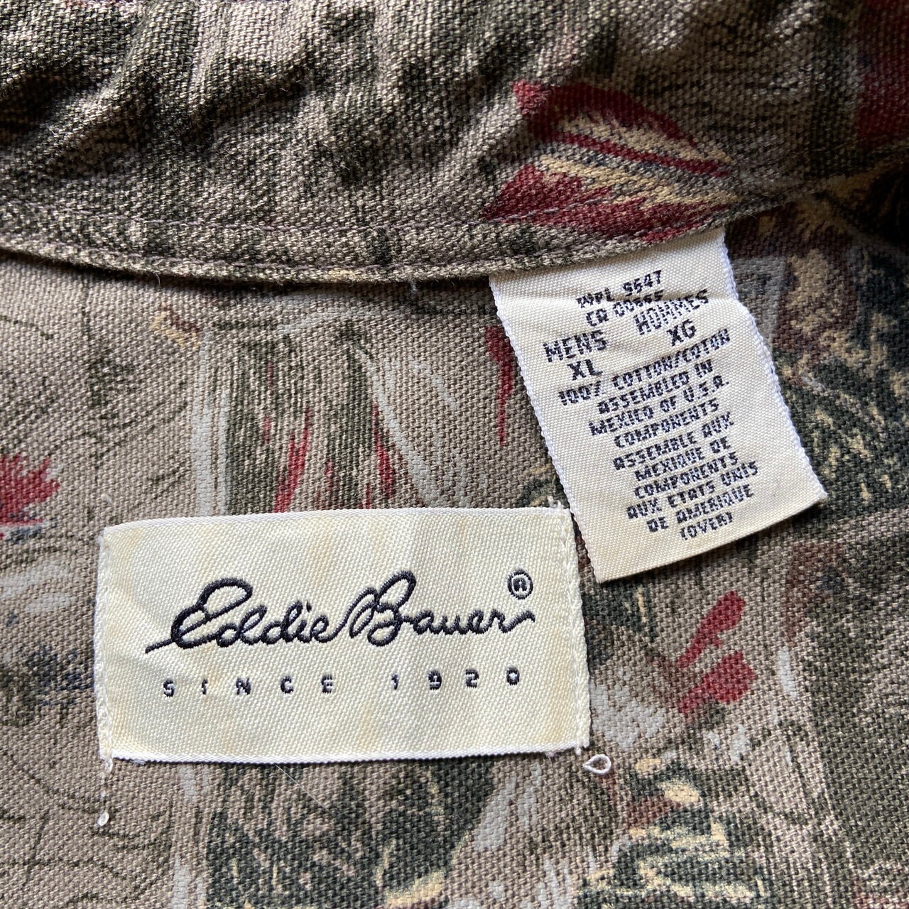 ビッグサイズ 90年代 Eddie Bauer エディーバウアー 長袖 ダック地 