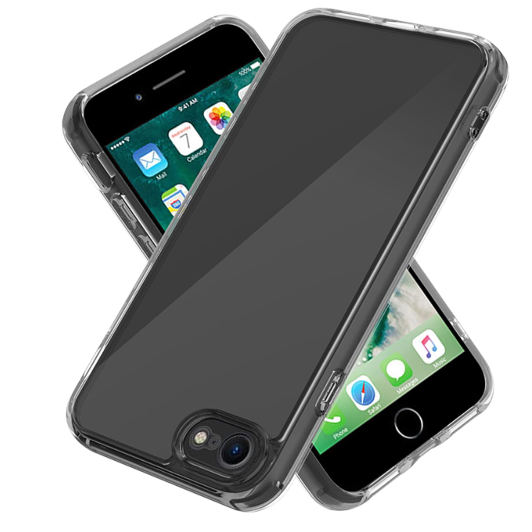 iPhone SE3/SE2 用 ケース クリア PC背面 いPhone 8/7 対応 透明 カバー バンパー SMPURF