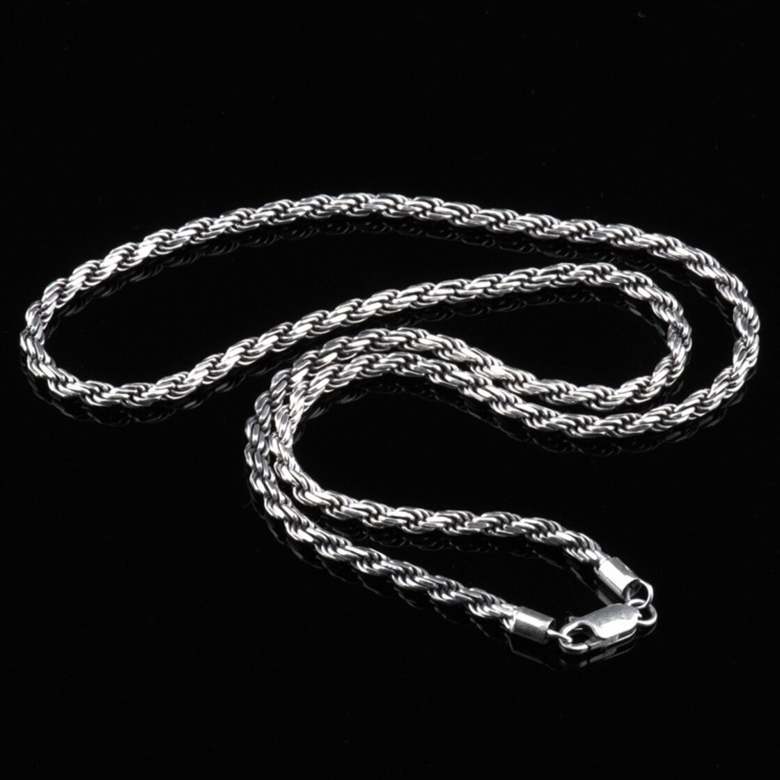 メンズ ネックレス 長さ:60cm 太さ:3mm 100% S925シルバー | PAY ID