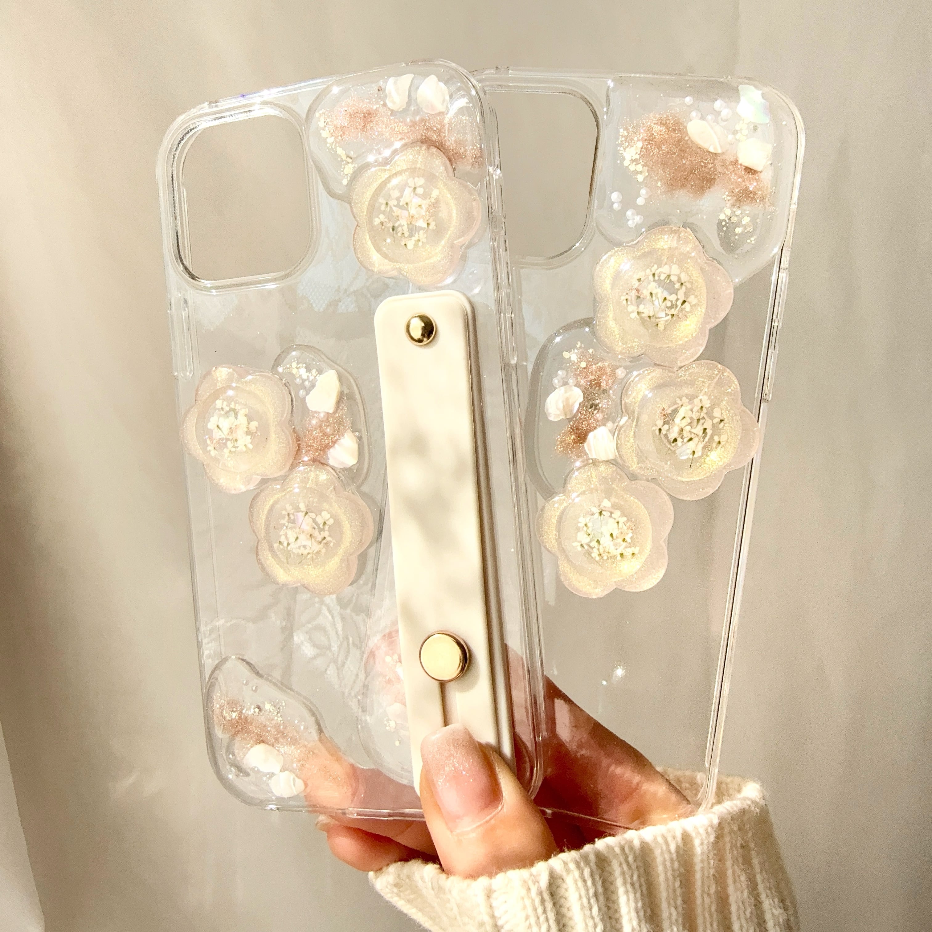 【 Sakura Sparkling 】全機種お作り可能 / iPhoneケース iPhone11 iPhone13pro iPhone12pro iPhone15 ショルダーケース