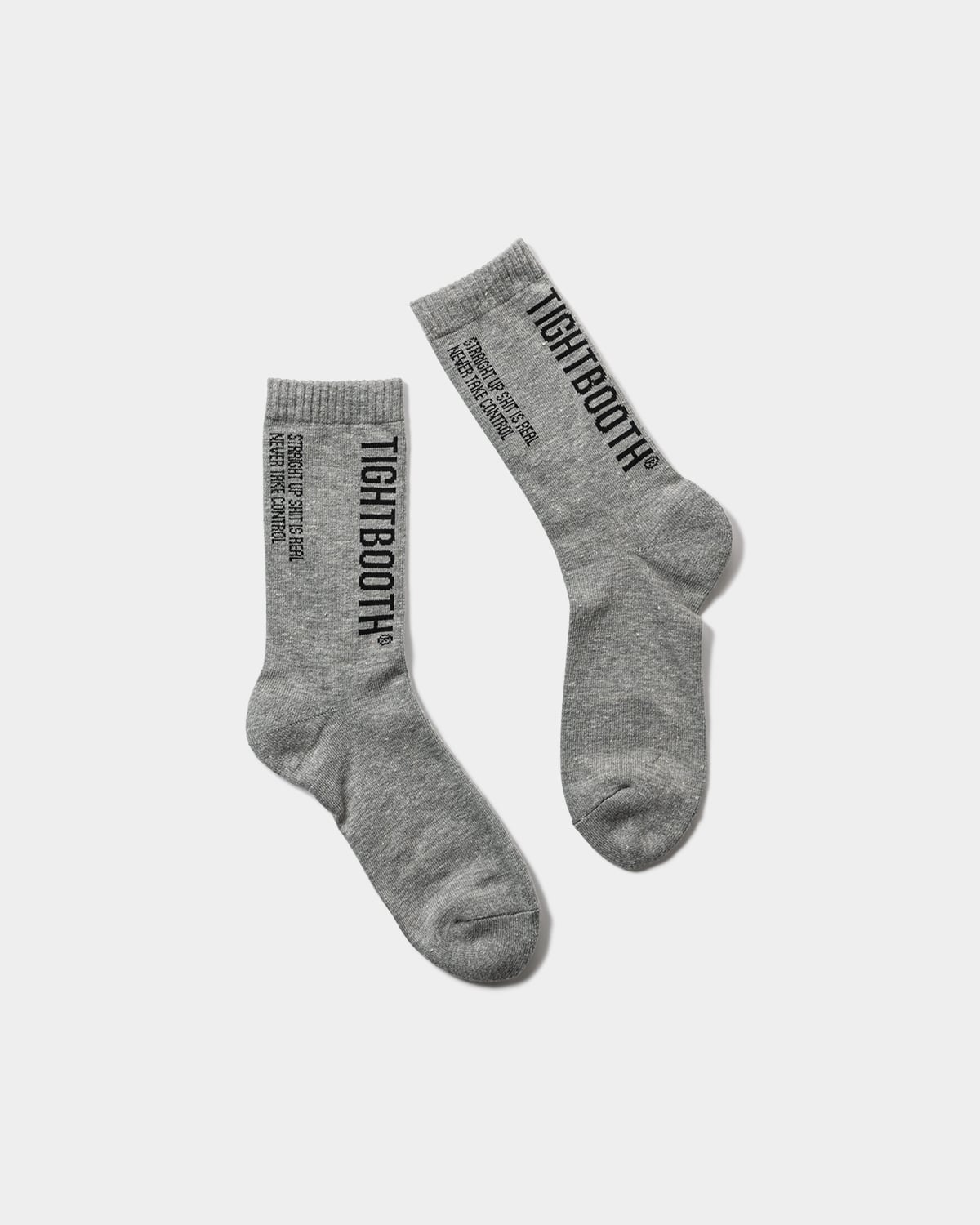 TIGHTBOOTH / LABEL LOGO SOCKS / GRAY