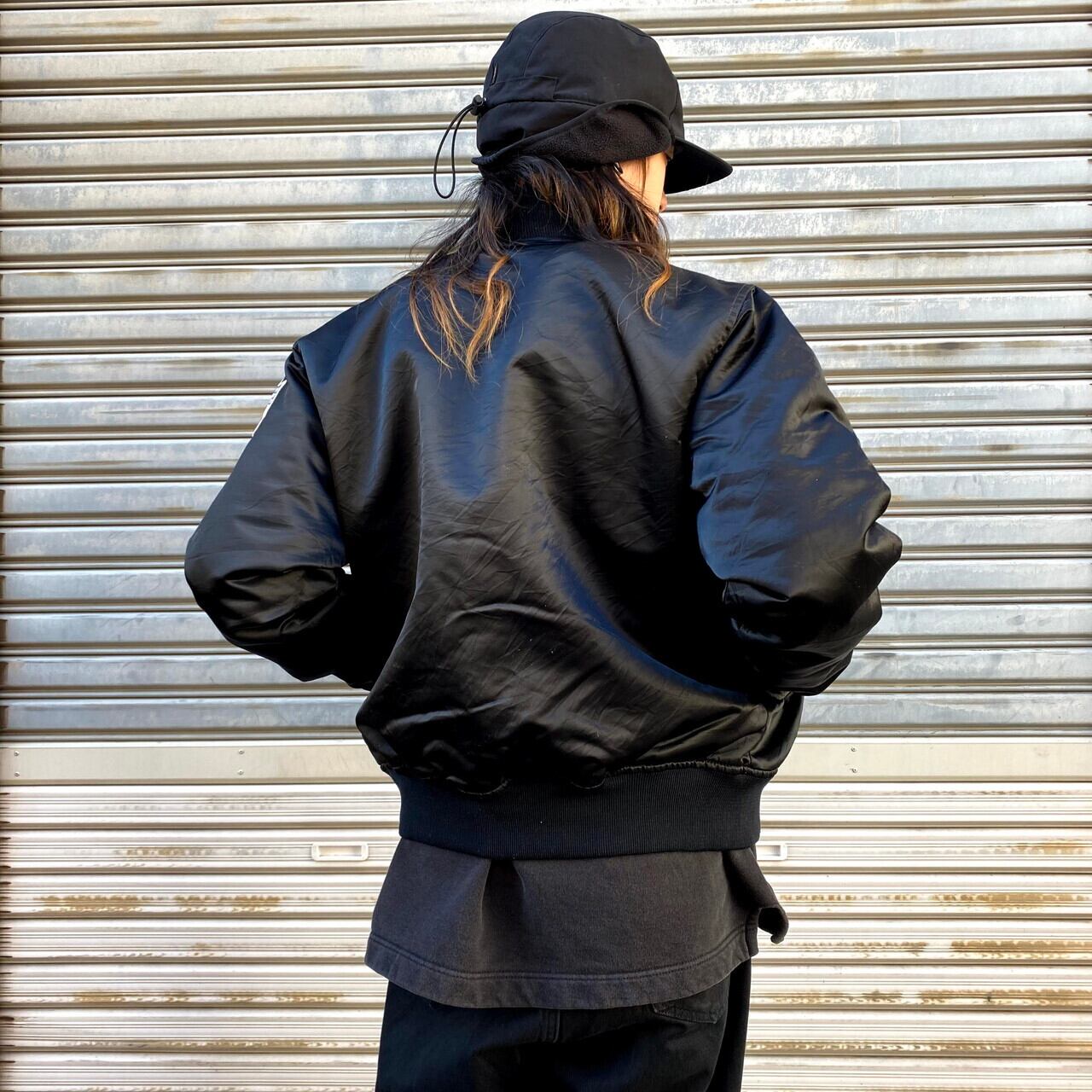 90年代 スターター NFL RAIDERS ナイロンスタジャン メンズM 古着 USA  