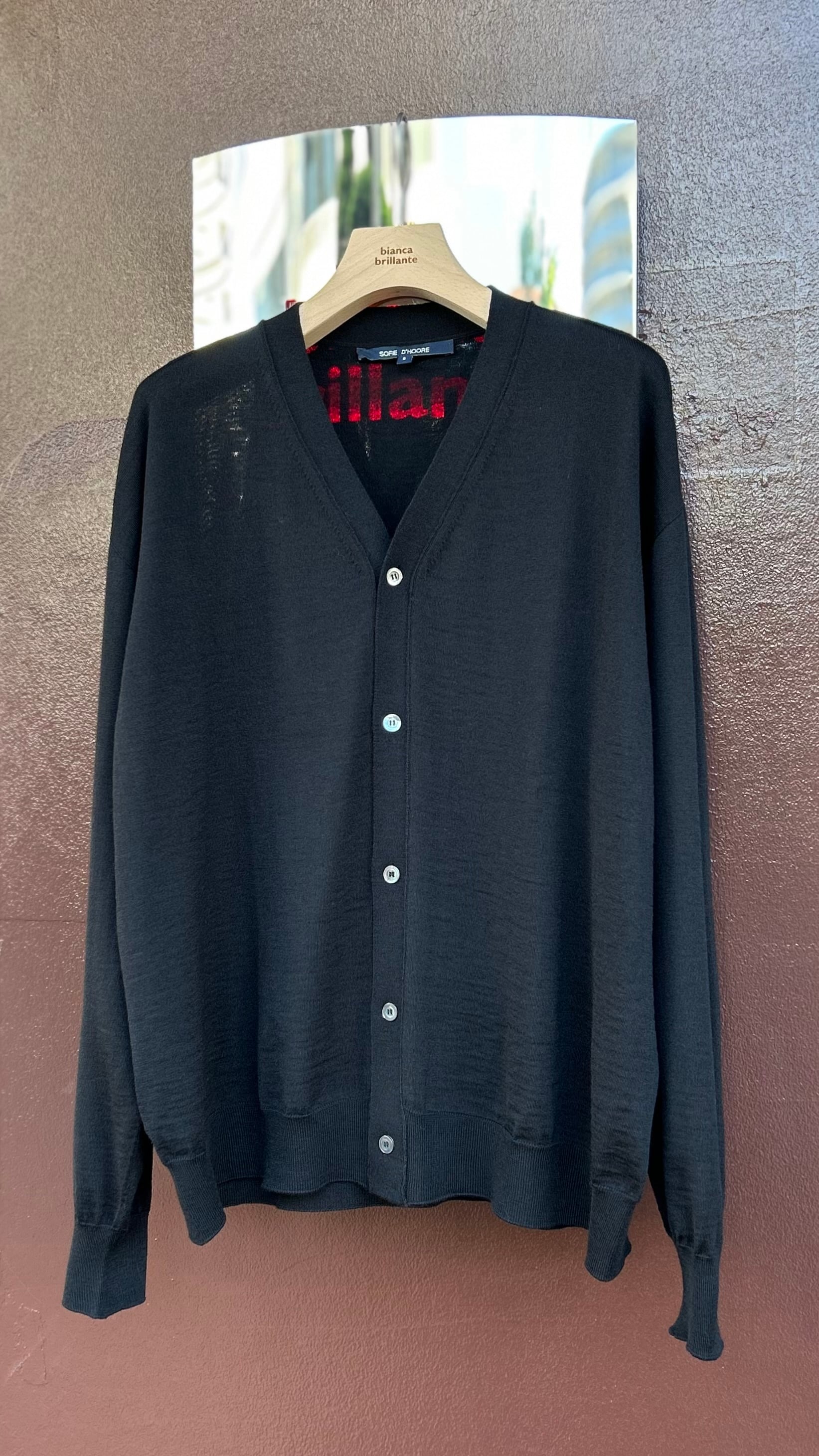 SOFIE D'HOORE -MORA- v/n butonned cardigan long sleeves :BLACK,