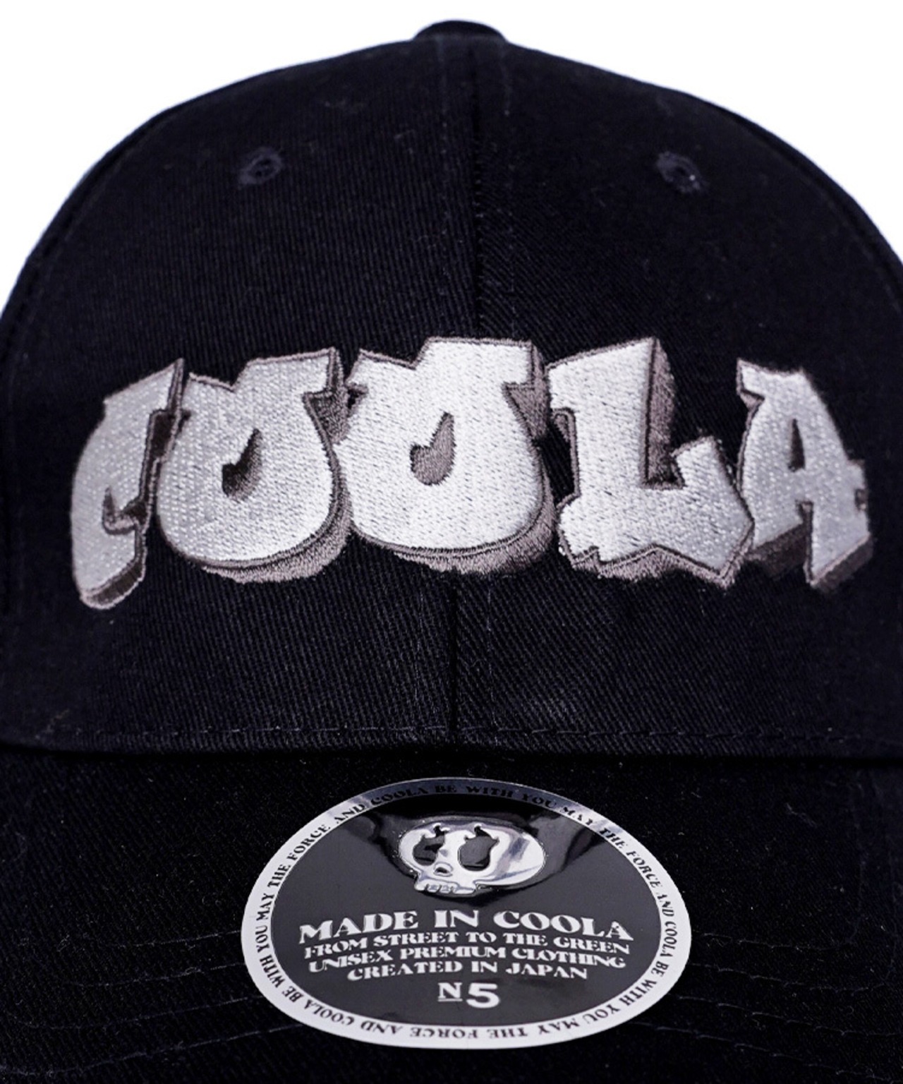 COOLAフロントロゴエンブロイダリーCAP (BLACK)　CQ-45502