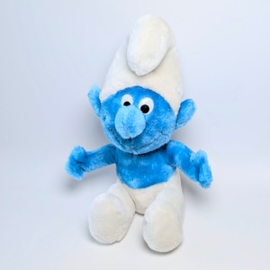 ☆ VINTAGE1980 ☆ 【 Smurf（スマーフ）】【B】お座り / PLUSH TOY / プラッシュ / ぬいぐるみ / VINTAGE / ビンテージ 〚アメリカン雑貨 アメトイ〛