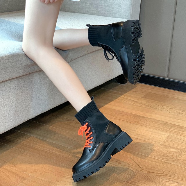 スリーブブーツスタイルオータムレッド 靴 シューズ 秋物 部族の婦人靴13697909118